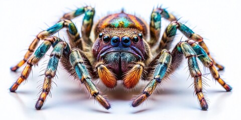 Fototapeta premium Watercolor Spider Clipart, Macro Photography, Isolated White Background