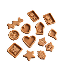 Cookie molds isolated on transparent background