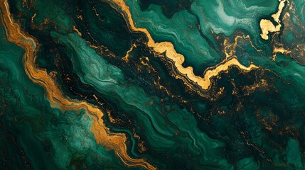 Elegant Natural Green and Gold Marble Texture for Skin Tiles