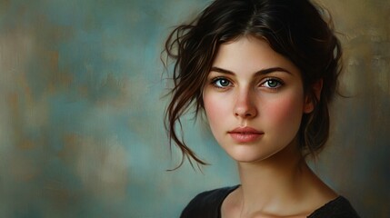 Professional Portrait of Brunette Woman in 16:9 Aspect Ratio Version 6.1