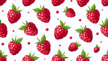 seamless vector pattern featuring raspberries trendy modern designs suitable paper covers fabrics