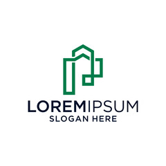 Abstract Green Geometric Logo Design