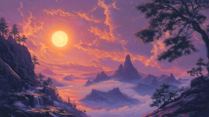From Dusk to Midnight. Mystical Landscapes of Solitude, Fantasy, and Celestial Beauty