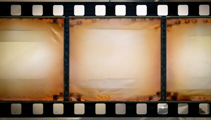 Visual Narrative of Film Strips Capturing the Essence of Vintage Cinema in a Creative Display