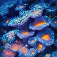 Dancing jellyfish vibrant close-up of ocean marine life photography