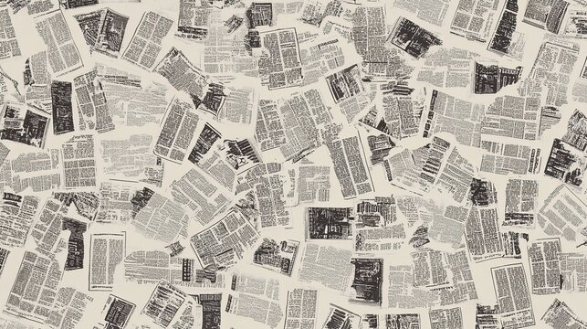 Scattered newspaper text, background texture, print, design