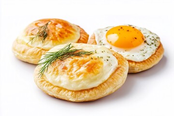 Delicious Cheese and Egg Pies Prepared for a Tasty Breakfast or Brunch, Perfect for Any Food Lover Generative AI