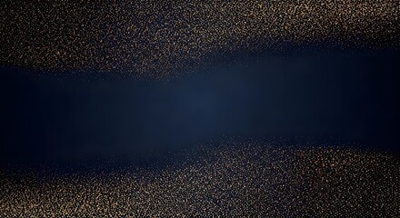 A deep navy blue background with elegant gold glitter accents, Ai Generated