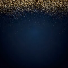 A deep navy blue background with elegant gold glitter accents, Ai Generated