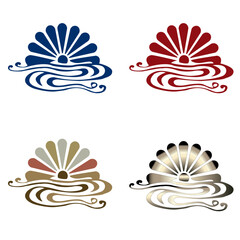 カラー家紋:菊水紋（楠木正成ほか）