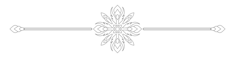 Vintage ornamental divider border design.