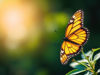 Fototapeta premium Delicate Butterfly Wings Against a Soft Background