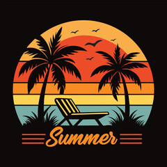 tropical beach with palm