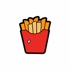 french fries vector illustration