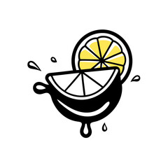 Sticker design of A dynamic explosion of orange, lemon, and lime juice