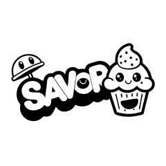 Sticker design of Illustrate Savor