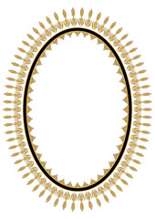 Vintage ornamental frame and border design with ethnic pattern.