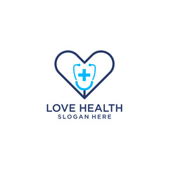 Abstract Love Health Logo Design