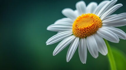 Obraz premium Close up of a white flower with a yellow center