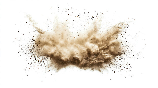  powder explosion isolated on transparent background