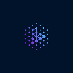 Abstract Network Technology Design with Purple and Blue Gradient