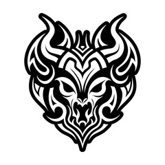 Fototapeta premium A solid style icon of evil horns symbol
