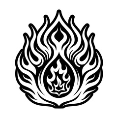 A filled style icon of fire symbol