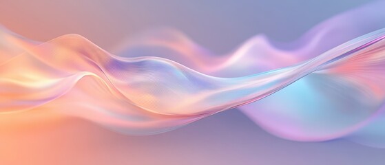 Soft Flowing Waves with Pastel Hues in a Serenity Inspired Background
