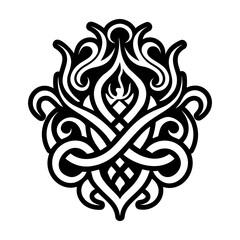 A solid style icon of smoke sigil symbol