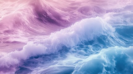 Fototapeta premium Colorful Ocean Waves with Soft Pastel Hues and Gentle Motion