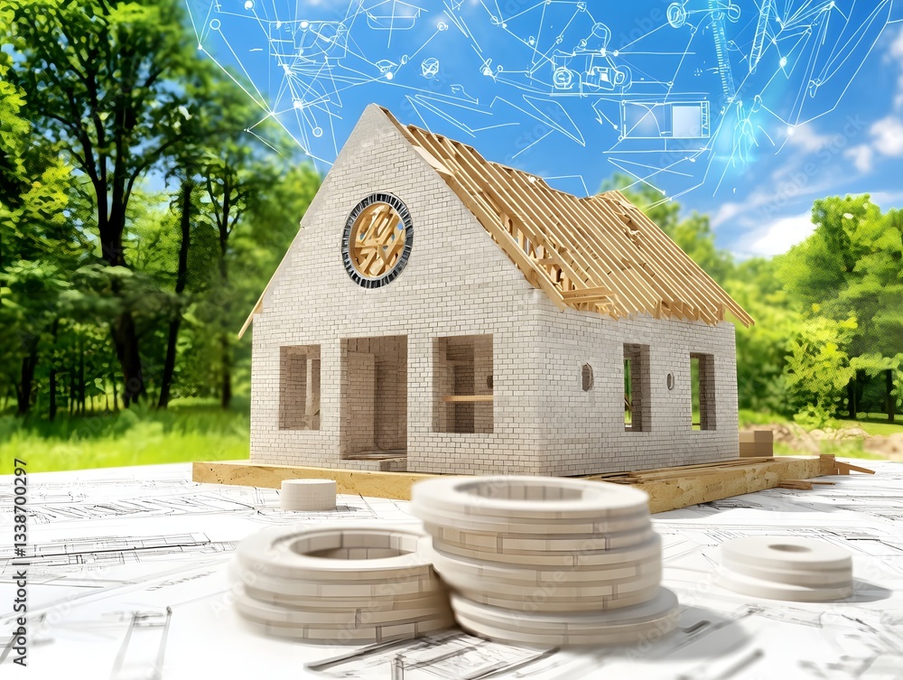 Poster innovative digital supply network technology enabling real time data tracking and seamless of buildi