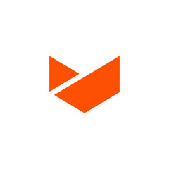Abstract Orange Geometric Logo