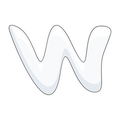 Fototapeta premium X Alphabet Filled Style Element