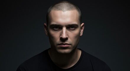 Dramatic Portrait of a Man with Intense Expression in Low Light Photography, Capturing Depth and Emotion.