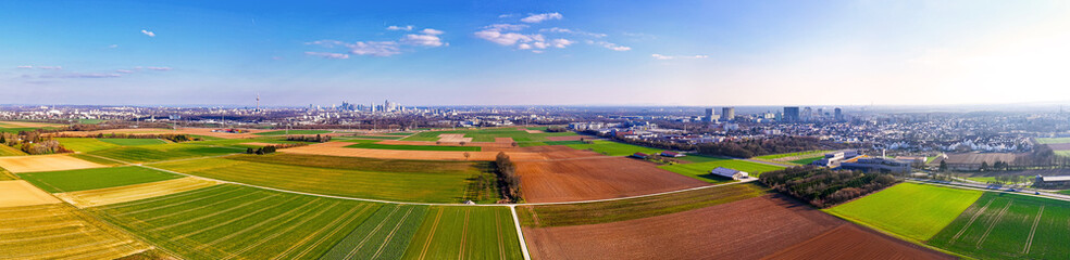 the metropolitan area of frankfurt am main germany panorama