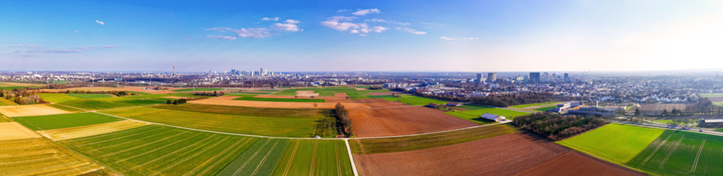 the metropolitan area of frankfurt am main germany panorama