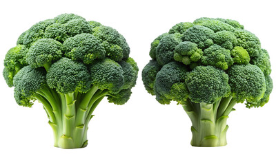 Broccoli vegetables set, fresh broccoli isolated
