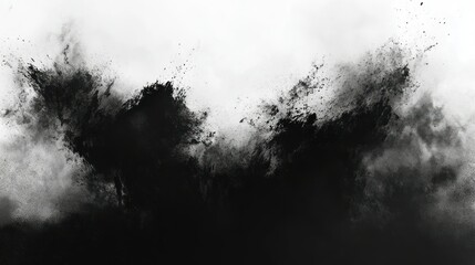 Fototapeta premium Abstract Black and White Ink Explosion