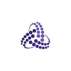 Abstract Purple Dot Swirl Design