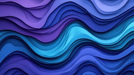 Fototapeta premium Abstract Blue Wave Layers: A Serene Digital Artwork