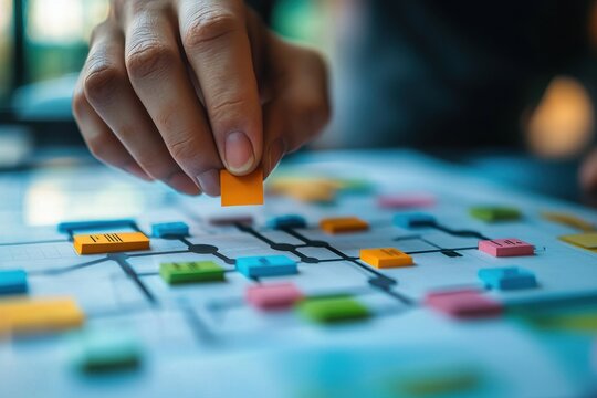 Planning office space collaborative strategies via visual mapping