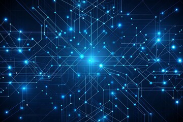 Blue futuristic networking technology