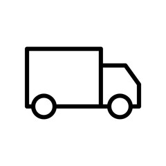 Minimalist Delivery Truck Icon Representing Logistics and Transportation Services
