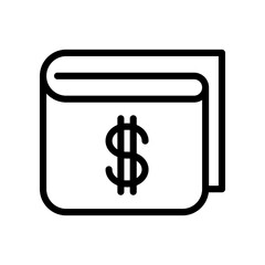 Obraz premium Minimalist Dollar Wallet Icon Representing Money, Finance, and Banking
