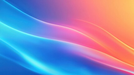 Obraz premium Colorful abstract waves with blue pink and orange gradients flowing seamlessly for vibrant backgrounds and creative design projects
