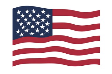 Obraz premium American Flag Vector with Clean Lines