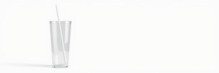 Modern Acrylic Tumbler with Straw Mockup for Design Inspiration