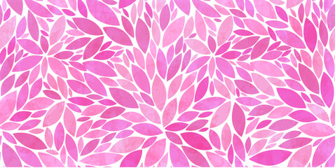 Small leaves seamless vector pattern. Watercolor tea leaf background, textured jungle print.