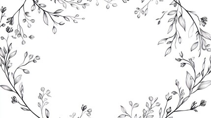 Elegant floral frame background for design or invitation