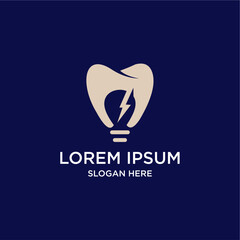 Abstract Tooth Lightbulb Logo Design